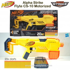 NERF Alpha Strike Flyte Cs-10 by Hasbro Motorized 10 Dart Blasting 20x Power for sale online 