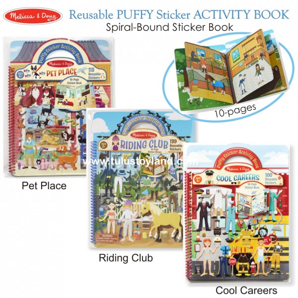 Play Again! Mini Activity Reusable Sticker Books Pet Play Land