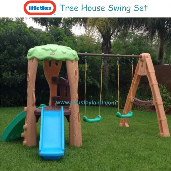 little tikes treehouse with slide