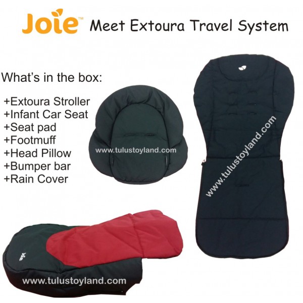 joie extoura travel system black
