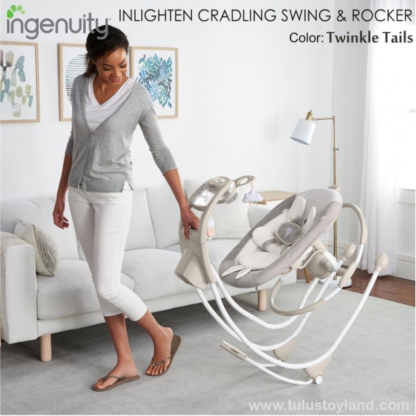 ingenuity inlighten cradling swing and rocker