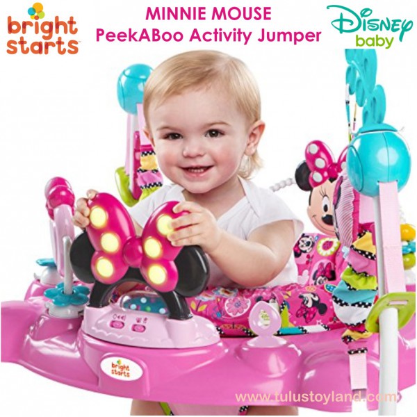 minnie mouse activity jumper for baby by bright starts