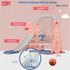 Happy Play – WM 19073 Rabbit Softplay Silde & Swing