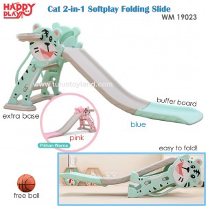 Happy Play - WM 19023 Cat Softplay Folding Silde with Base