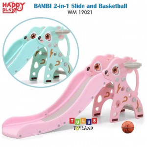 Happy Play – Bambi 2 in 1 Slide and Basketball WM 19021