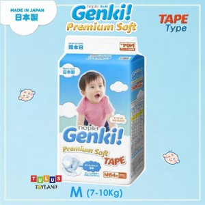 Nepia GENKI – Premium Soft TAPE Size M64