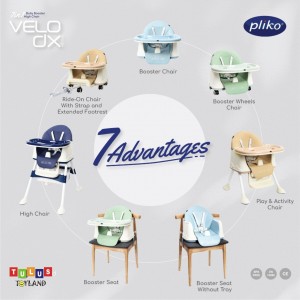 Pliko - VELO DX 7 in 1 Baby Booster High Chair HC 566