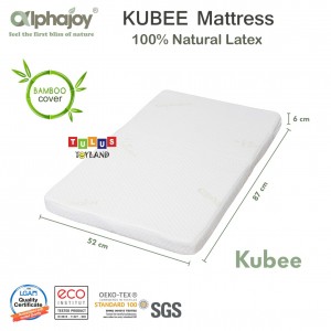 Alphajoy – KUBEE Bamboo Baby Mattress 100% Natural Latex 87 x 52 x 6