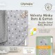 Alphajoy - Velvety Minky Dots & Cotton Double Sided Baby Blanket