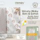 Alphajoy - Velvety Minky Dots & Cotton Double Sided Baby Blanket