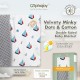 Alphajoy - Velvety Minky Dots & Cotton Double Sided Baby Blanket