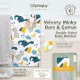 Alphajoy - Velvety Minky Dots & Cotton Double Sided Baby Blanket