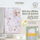 Alphajoy - Velvety Minky Dots & Cotton Double Sided Baby Blanket