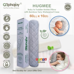 Alphajoy - HUGMEE Baby to Toddler Bolster 100% Natural Latex Waterproof