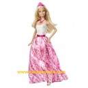 Barbie - Modern Princess Party Doll in White and Pink Dress