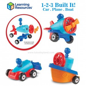 Learning Resources - 123 Build It! Car, Plane, Boat