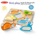 Melissa & Doug - First Play Touch and Feel Puzzle Peek-a-Boo Pets With Mirror